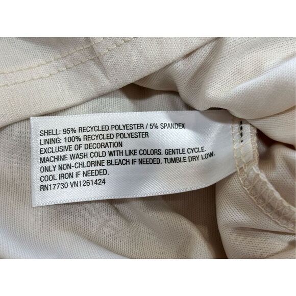 Wild Fable sequin holiday bell sleeve semi crop top elegant bling cream blouse s - Picture 10 of 10